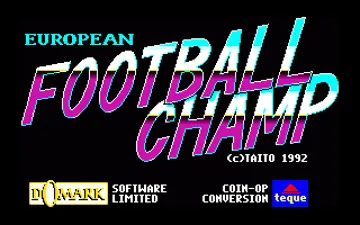 European Football Champ screen shot title